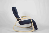Кресло-качалка питомника мебели голубого холста деревянная на открытом воздухе с регулируемым Фоотрест