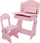 стол и стул розовых твердых деревянных детей 18.3КГ установленные с спрятанным ящиком