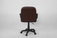 Стул офиса кожи темного Брауна, стул компьютера середины задний исполнительный с подлокотником нейлона