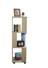 Экономические домашние деревянные панели шкафа книги 3 выдалбливают дизайн с 4 колесами