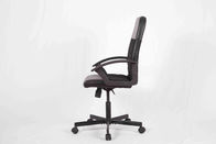 Черный кожаный стул с молнией подлокотника, пригодный для носки стул офиса компьютера шарнирного соединения