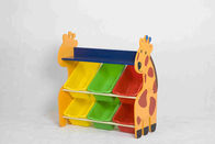 Организатор хранения игрушки детей формы жирафа, пластиковая полка бункеров игрушки