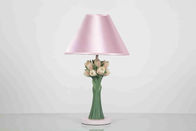 Форма цветков настольных ламп ткани круглая элегантная домашняя для защищая глаз